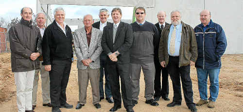 Lindsay Passfield, Robert Koremans, Greg Willis, Dave Cooke, John Randall, Brian Hewitt, Craig Rutledge, Bryan Gray, Vic Pennisi and Malcolm Martin at the Grove Juice site. Lindsay Passfield, Robert Koremans, Greg Willis, Dave Cooke, John Randall, Brian Hewitt, Craig Rutledge, Bryan Gray, Vic Pennisi and Malcolm Martin at the Grove Juice site.